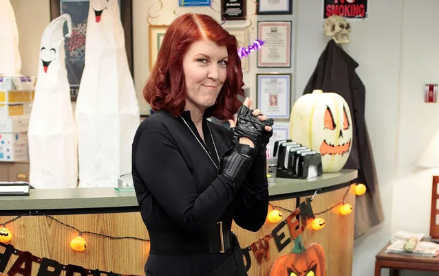 Meredith dressed as Black Widow