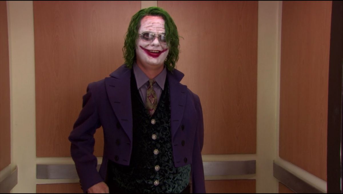 Dwight dressed as The Joker